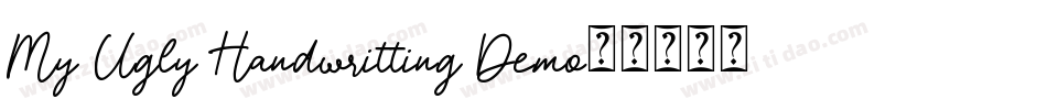 My Ugly Handwritting Demo字体转换